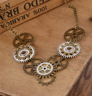 SteamPunk Gears ketting